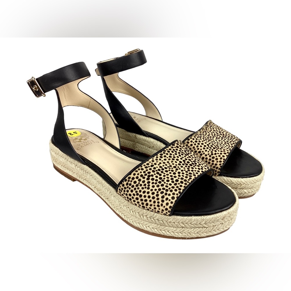 Vince Camuto Kathalia Platform Animal Print Espardrille Sandals ankle